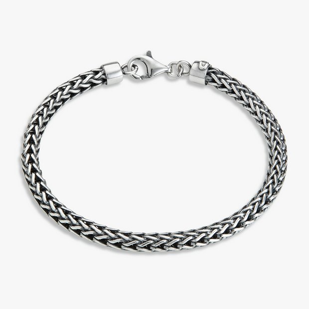 Revere sterling silver oxidized foxtail bracelet - British product
