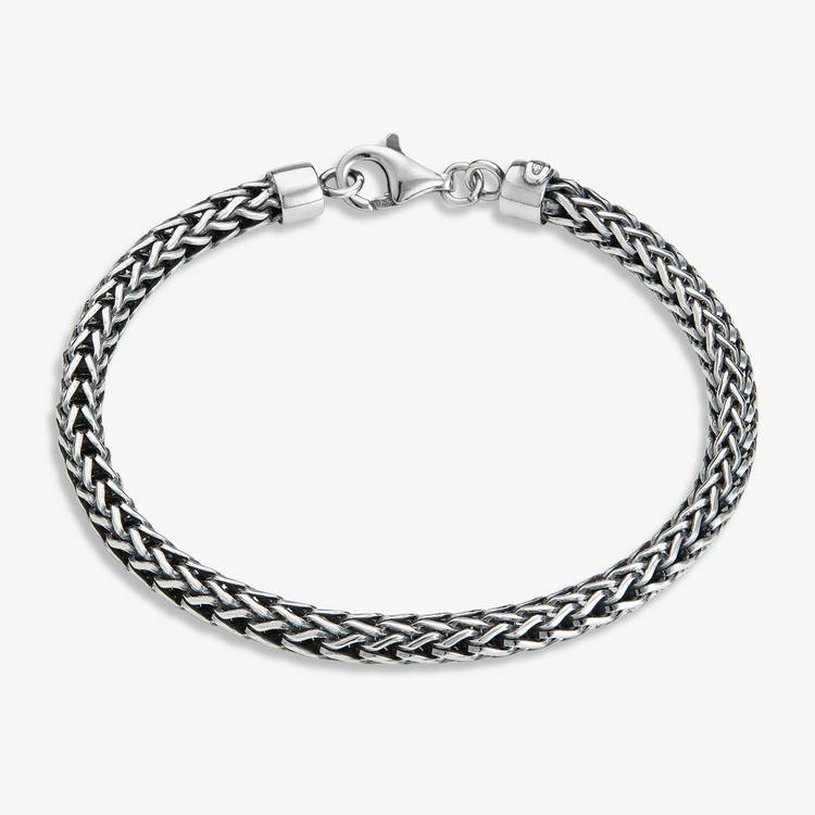 Revere sterling silver oxidized foxtail bracelet - British product