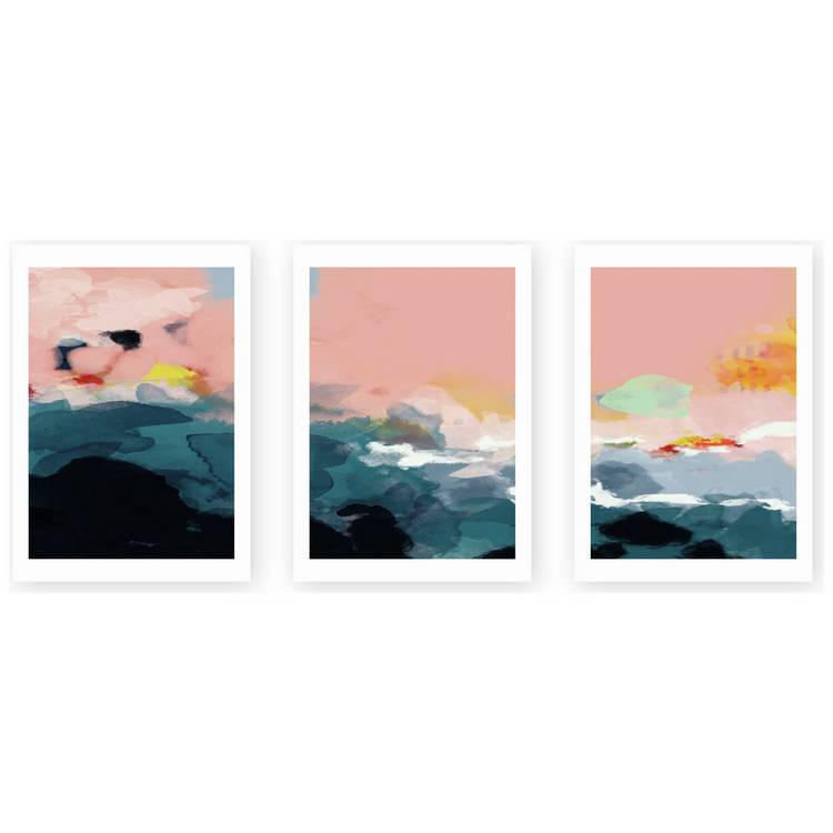 East End Prints landscape art print set A3, UK version