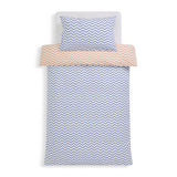 Habitat kids bedding set zig zag blue toddler (British brand)