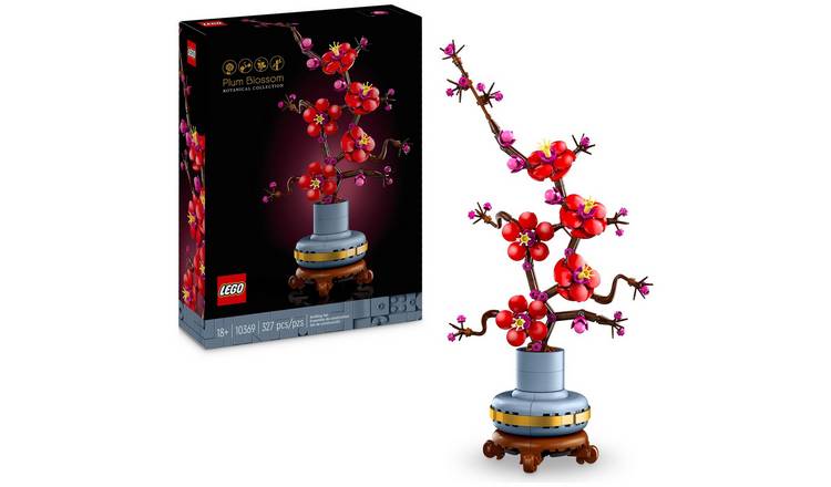 LEGO Icons Plum Blossom Flower Building Set for Adults 10369 GOODS Argos