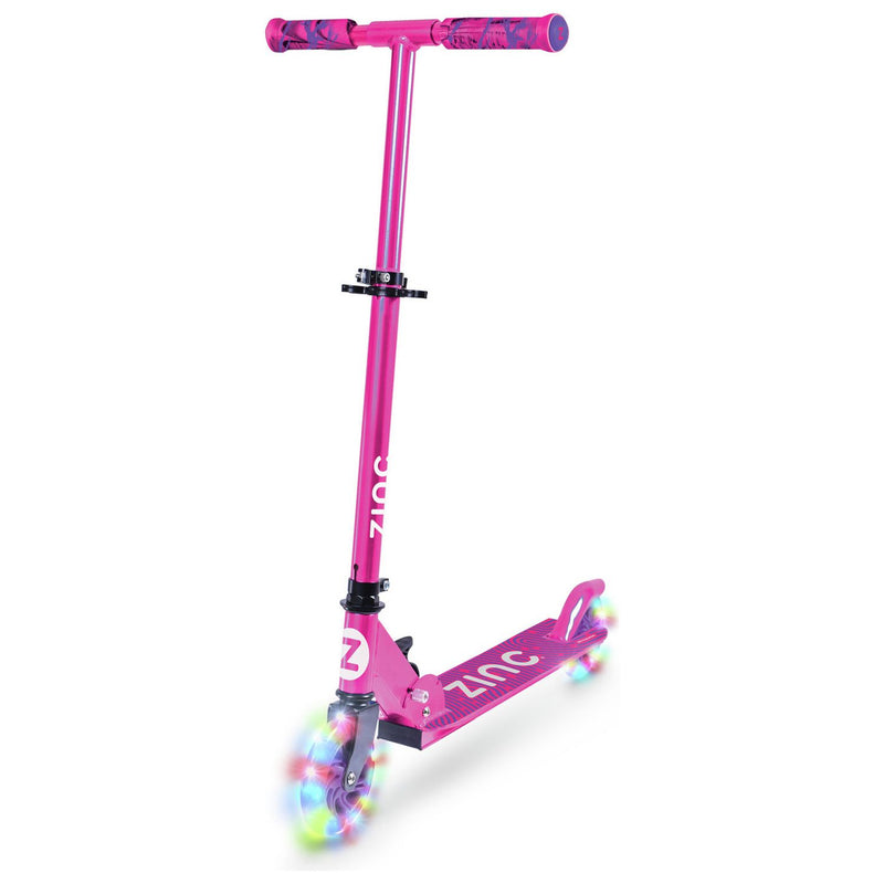 Zinc Identity light up foldable scooter pink (British brand)