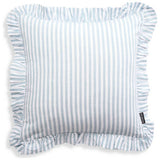 Habitat blue stripe ruffle cushion 43x43cm (British brand)