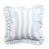 Habitat blue stripe ruffle cushion 43x43cm (British brand)