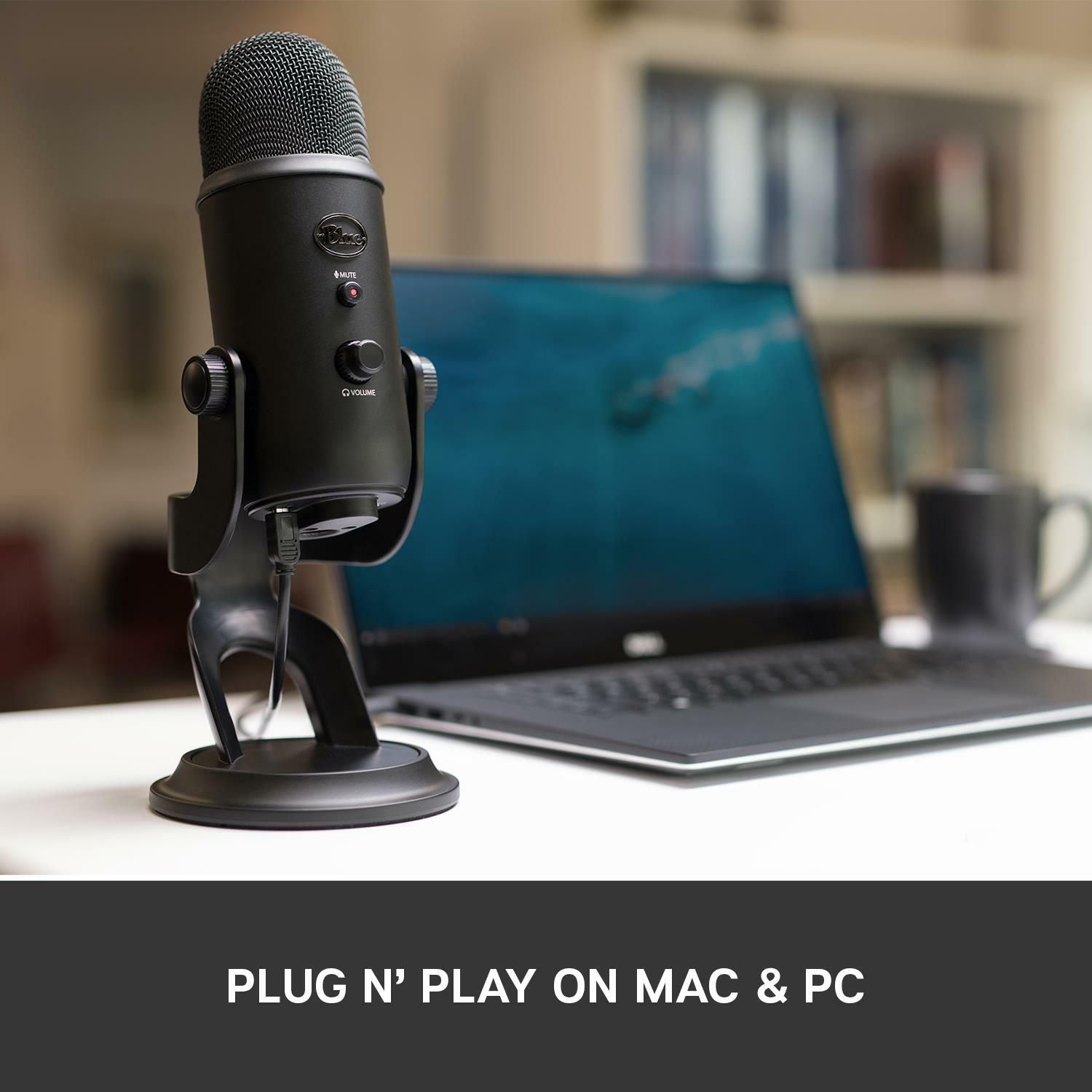 Blue Yeti USB streaming microphone black, UK version