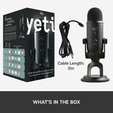 Blue Yeti USB streaming microphone black, UK version