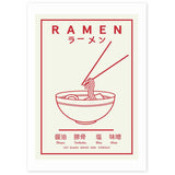 East End Prints ramen red and white art print A3 (British brand)