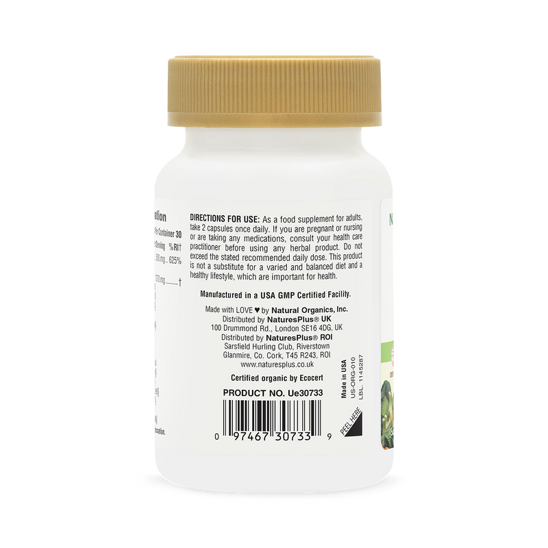 NaturesPlus organic vitamin C 60 capsules (British brand)
