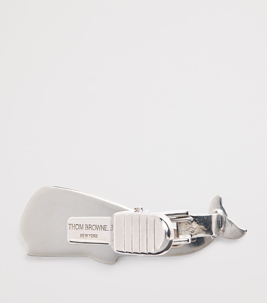 Thom Browne silver whale tie bar 3cm (British brand)