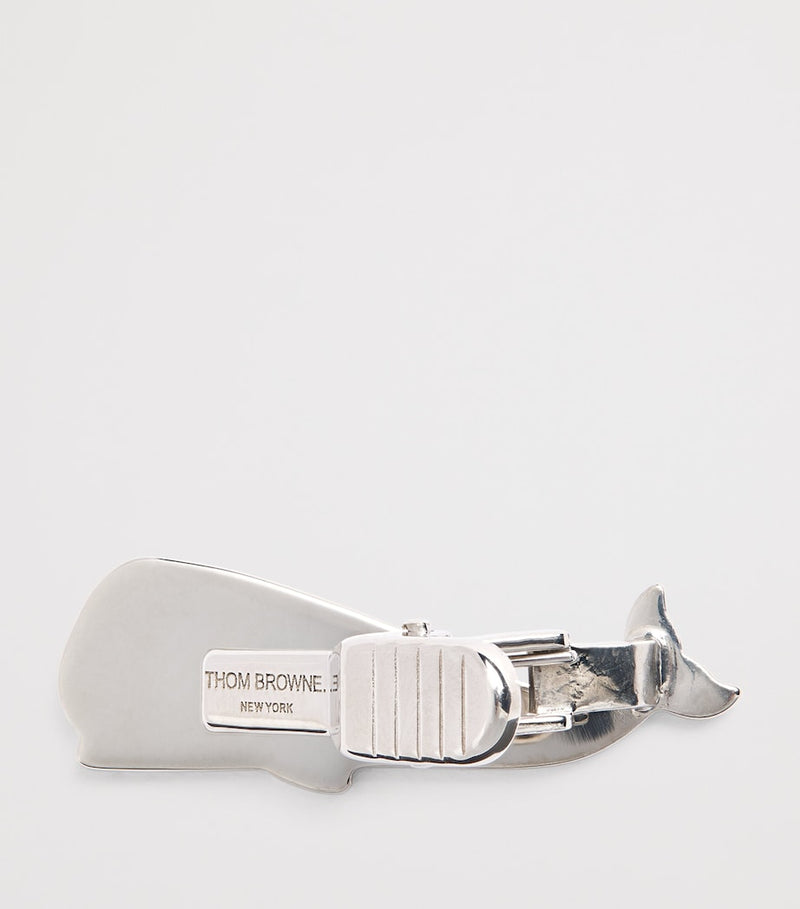 Thom Browne silver whale tie bar 3cm (British brand)