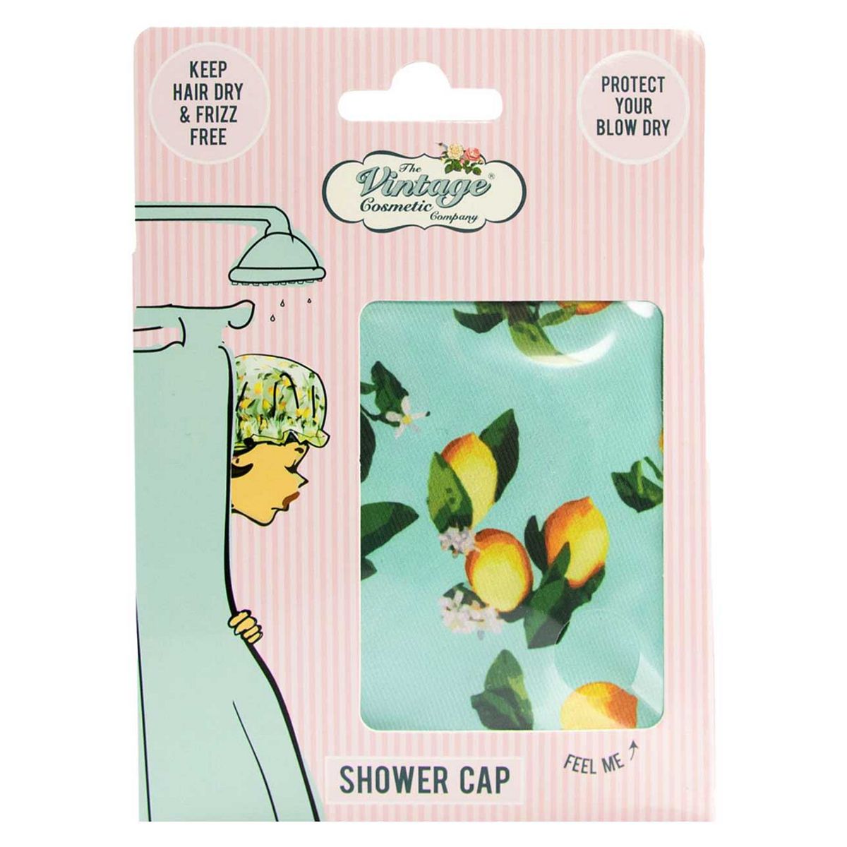 The Vintage Cosmetic Comapny Shower Cap Lemon Print GOODS Boots   