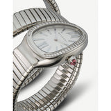 Bulgari Serpenti Tubogas stainless steel diamond watch 35mm (British brand)