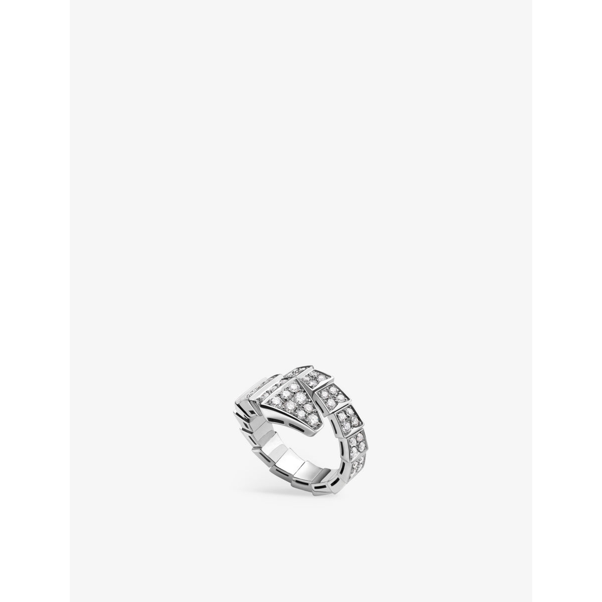 Serpenti 18kt white-gold and diamond ring - S