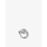 Serpenti 18kt white-gold and diamond ring - S