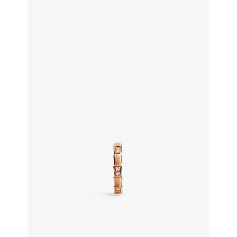 Bulgari Serpenti 18ct rose gold diamond ring, UK version