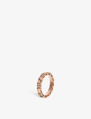 Bulgari Serpenti 18ct rose gold diamond ring, UK version