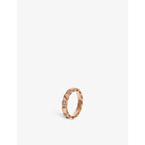 Serpenti 18ct rose-gold and diamond ring - 54mm
