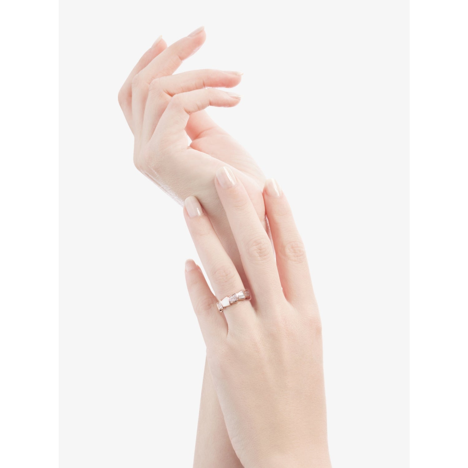 Bulgari Serpenti ring 18ct rose gold with diamonds, UK version