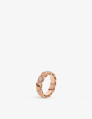 Bulgari Serpenti ring 18ct rose gold with diamonds, UK version