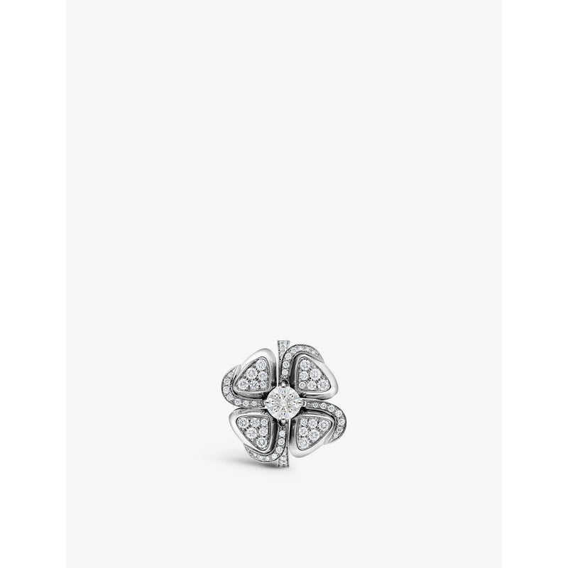 Bvlgari Fiorever 18ct white-gold diamond ring, UK version