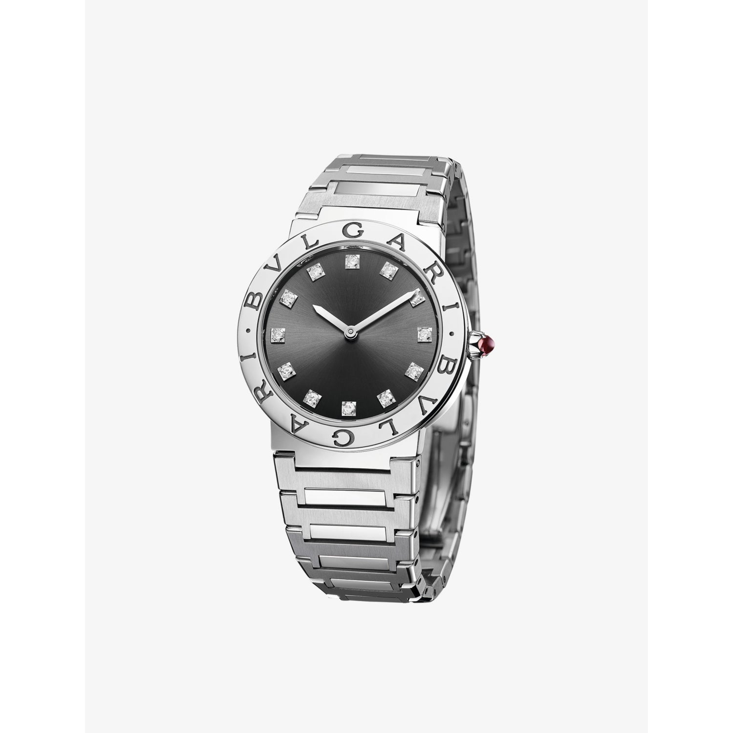 Bulgari stainless steel diamond watch 33mm, UK version