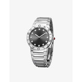Bulgari stainless steel diamond watch 33mm, UK version