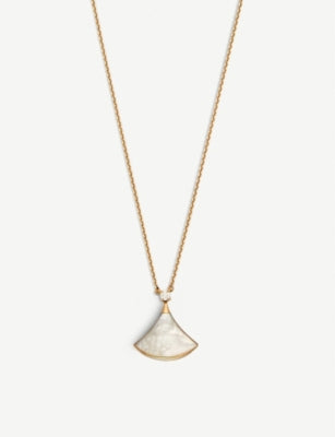 Bulgari Divas' Dream mother of pearl pavé diamond necklace 41cm, UK version