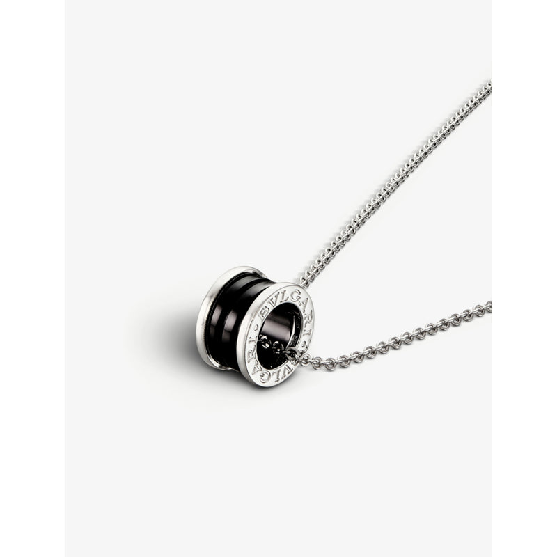 Bulgari Save the Children black ceramic pendant necklace sterling silver (British brand)