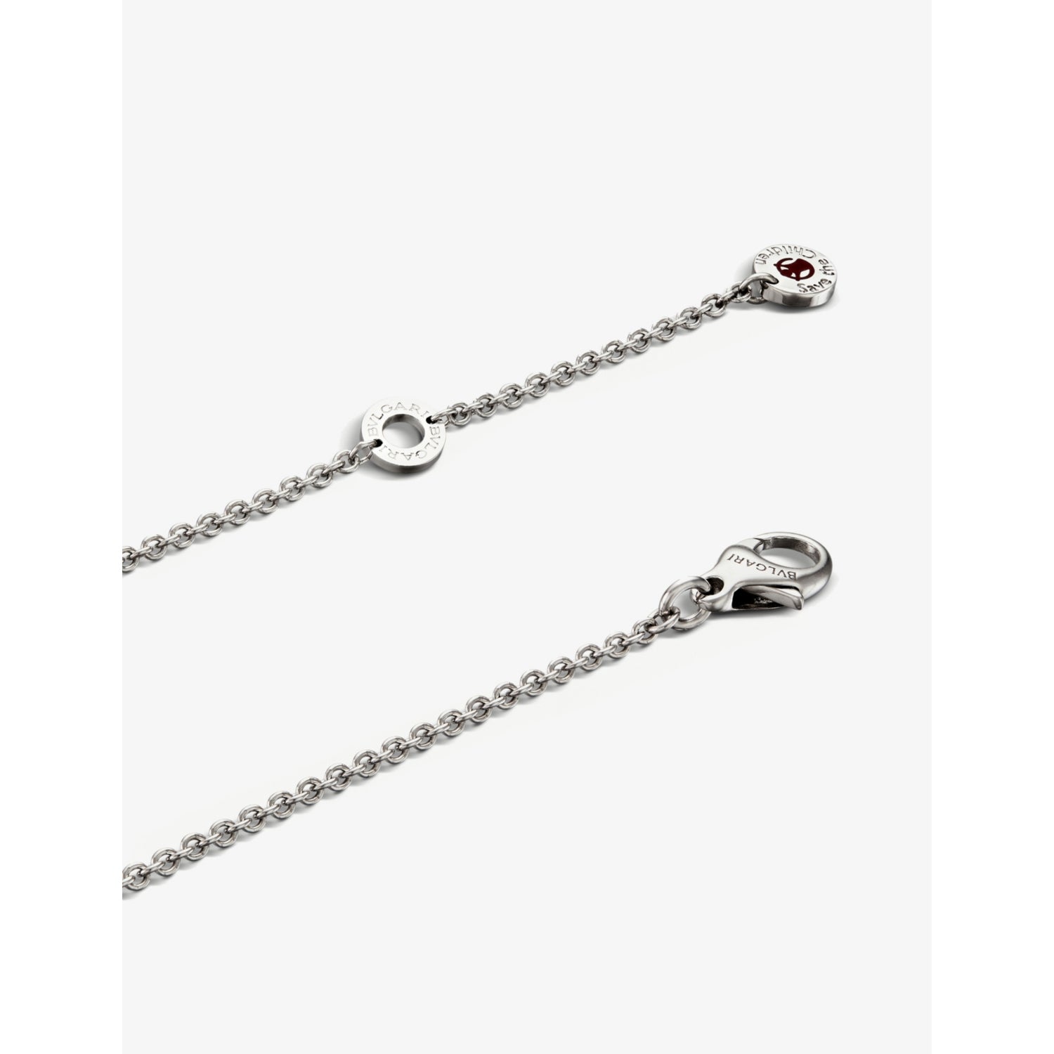 Bulgari Save the Children black ceramic pendant necklace sterling silver (British brand)