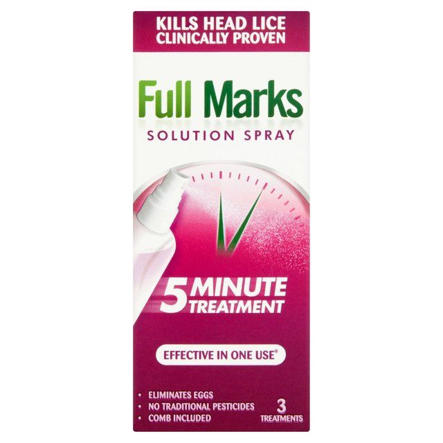 Full Marks Head Lice Removal Treatment with Nit Comb   150ml GOODS M&S   