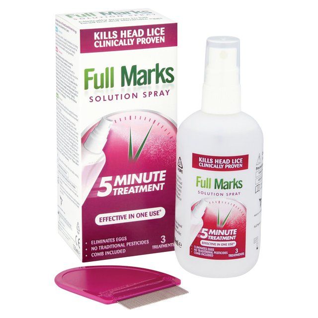 Full Marks Head Lice Removal Treatment with Nit Comb   150ml GOODS M&S   