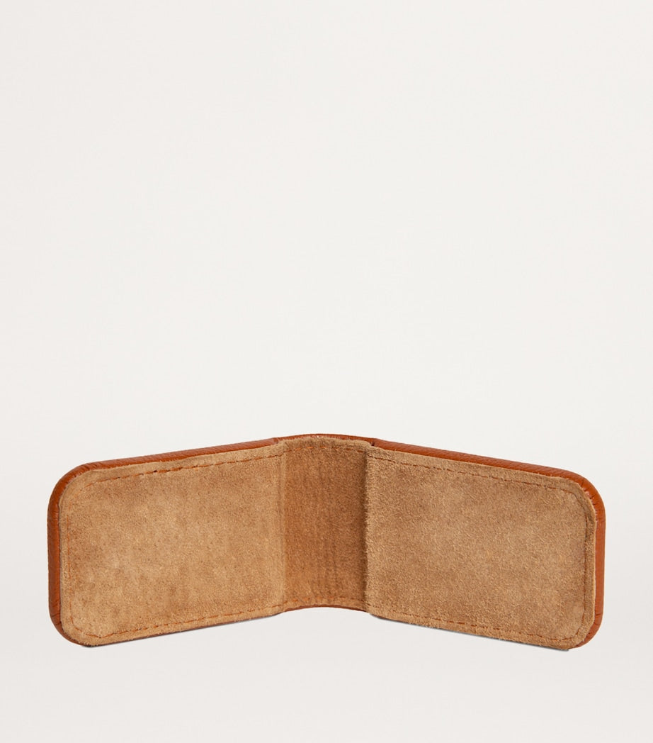 Ettinger Capra goat leather money clip, British brand