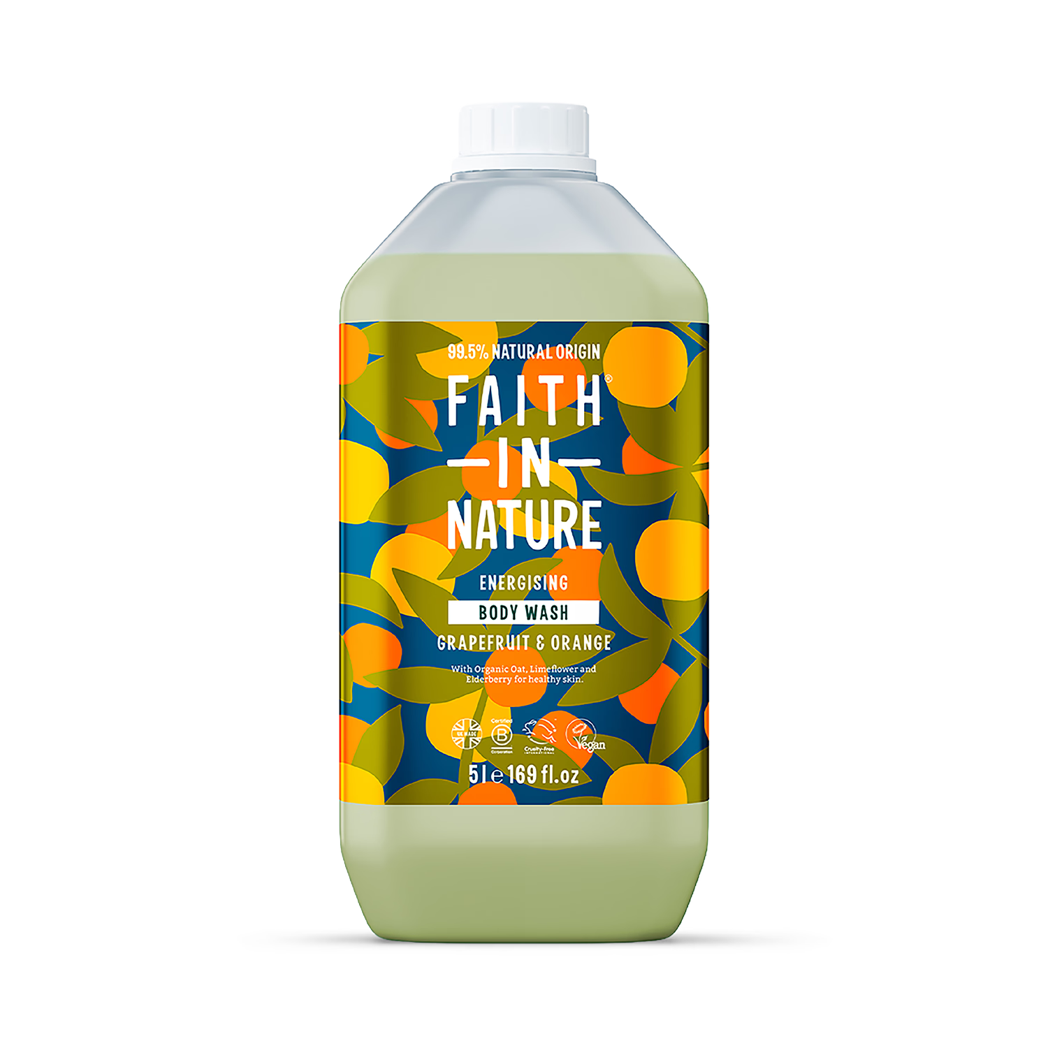 Faith In Nature Grapefruit Orange body wash 5L - British product