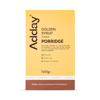 Holland & Barrett Adday Golden Syrup Porridge Meal Replacement 7 x 57g- Buy online at McGrocer