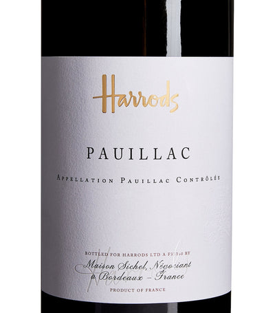 Harrods Harrods Pauillac Bordeaux Vin Rouge 75cl - Acheter en ligne sur McGrocer