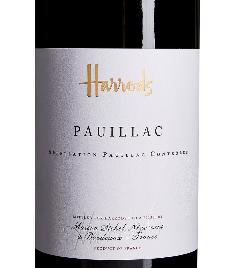 Harrods Pauillac red wine 75cl, UK version