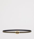 Saint Laurent leather belt polished gold buckle 3cm, UK version