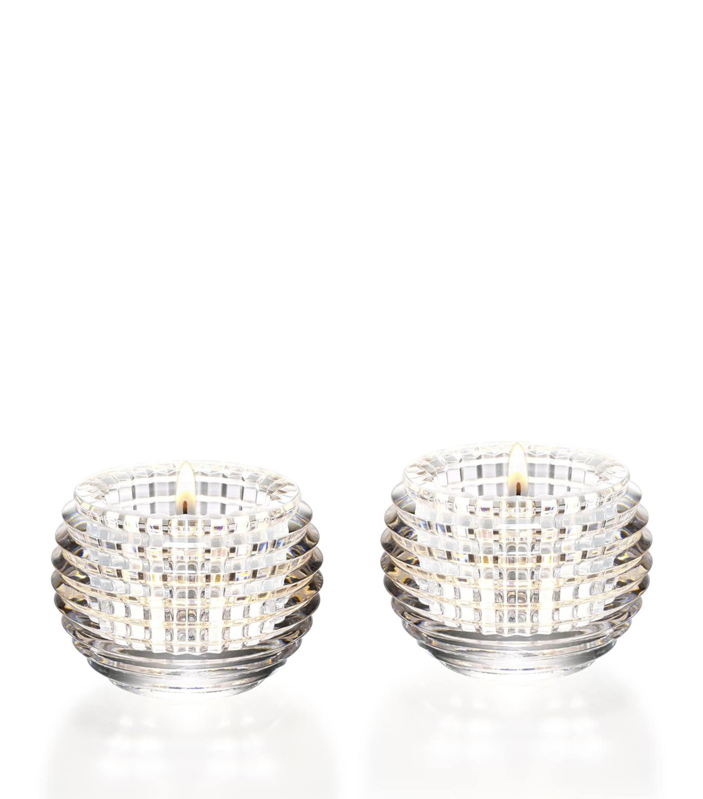 Baccarat Clear Eye Photophore Votives (Set of 2)