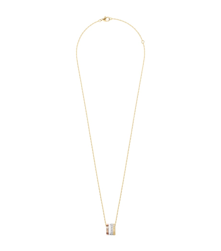 Boucheron Quatre White Edition mixed gold diamond necklace, imported from the UK