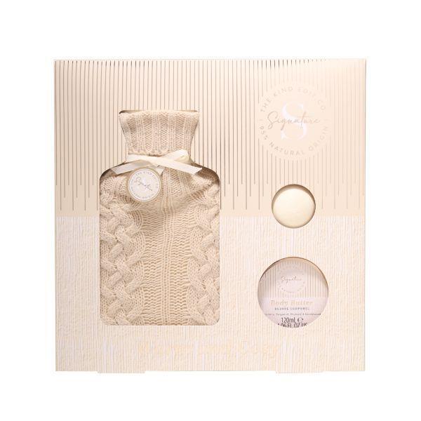Kind Edit Co. Signature hot water bottle gift set (British brand)