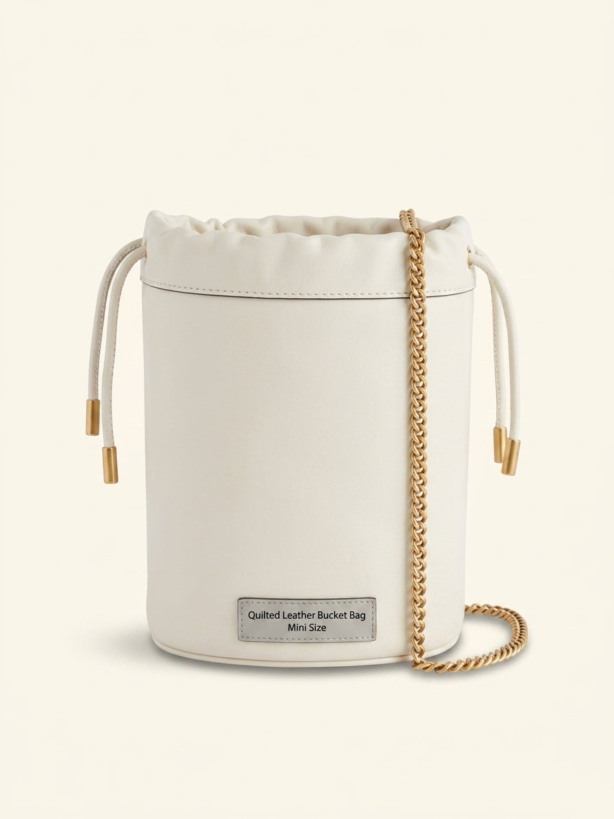 Gucci GG Marmont leather bucket bag, pre-loved (British brand)