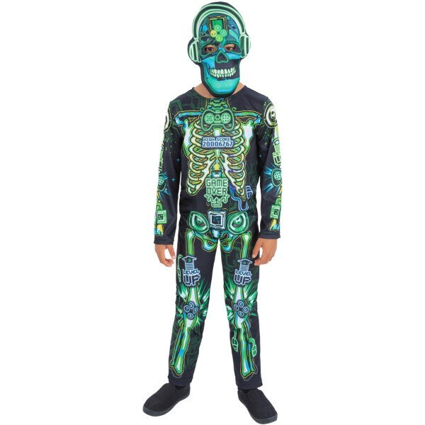 Smiffys skeleton gamer costume glow in the dark - British product