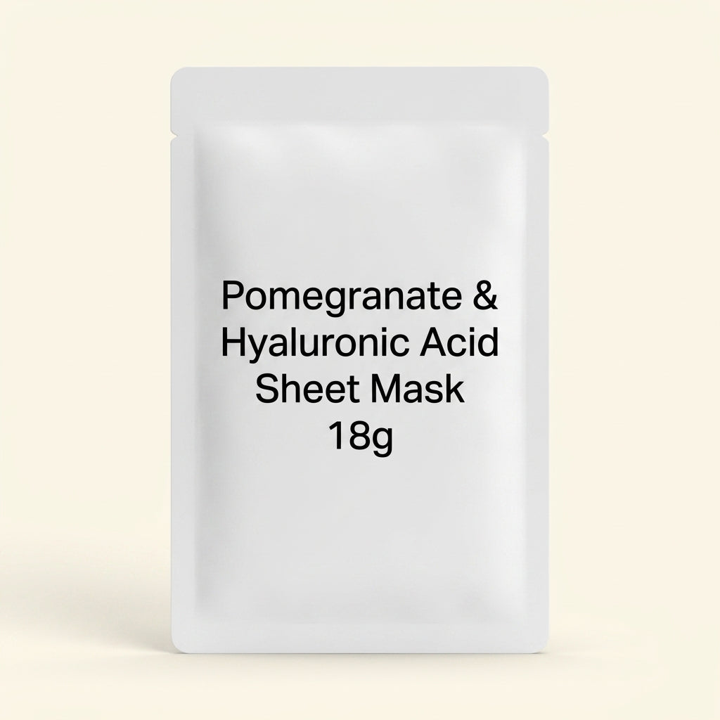 Soap & Glory pomegranate hyaluronic acid sheet mask (British brand)