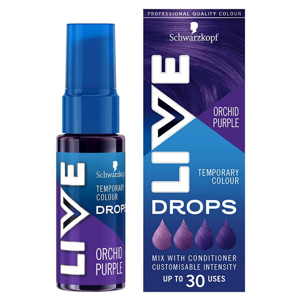 Schwarzkopf LIVE Colour Drops Semi-permanent Purple Hair Dye Orchid Purple 30ml