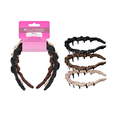 Superdrug Brushworks Ribbon Zig Zag Headbands 3 Pack- Buy online at McGrocer