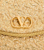 Valentino Garavani Metallic Vain Soft Shoulder Bag, imported from the UK