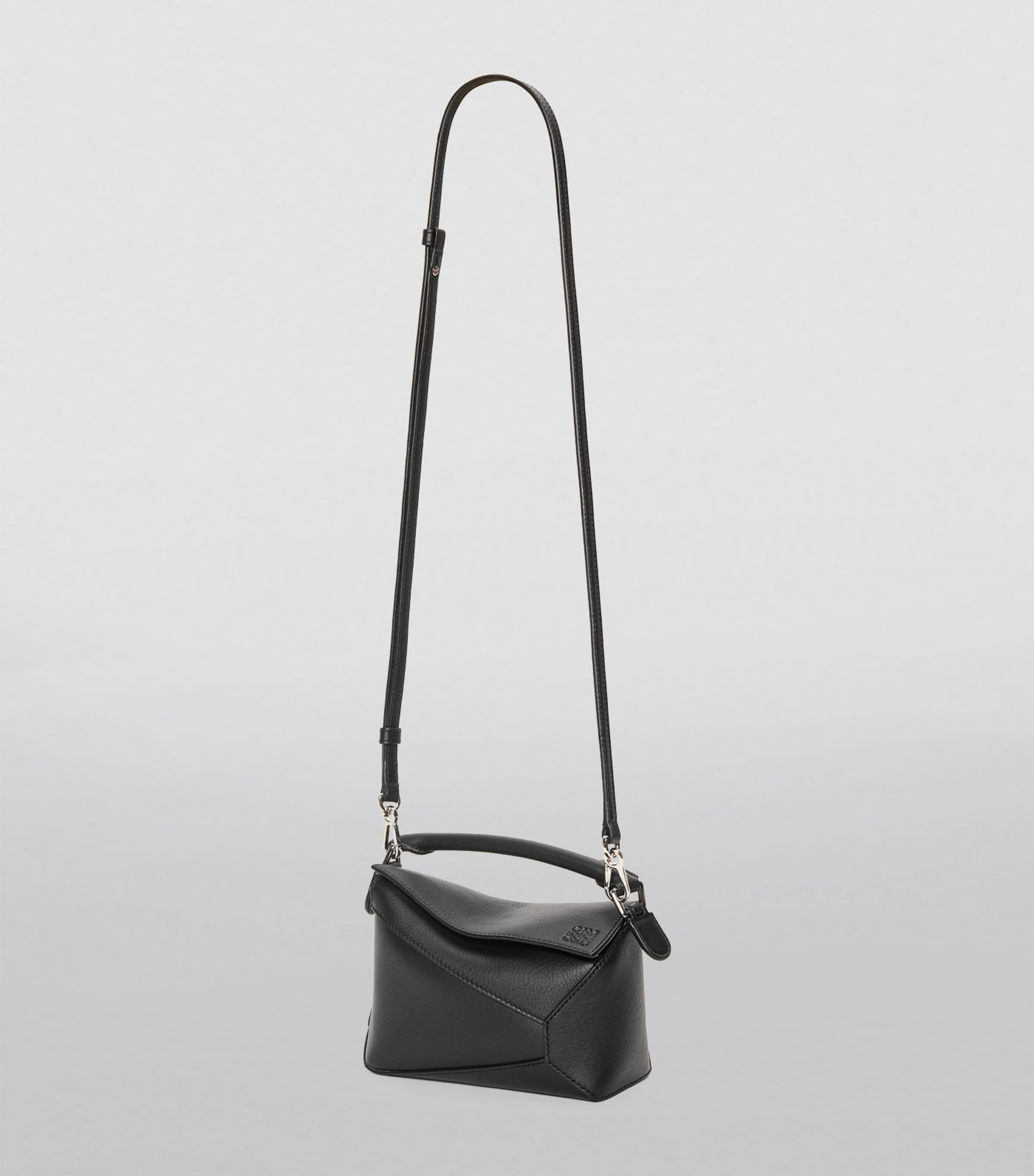 LOEWE mini Puzzle Edge top-handle bag in calfskin, imported from the UK