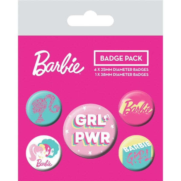 Barbie GRL PWR Badge (Pack of 5) GOODS Superdrug   