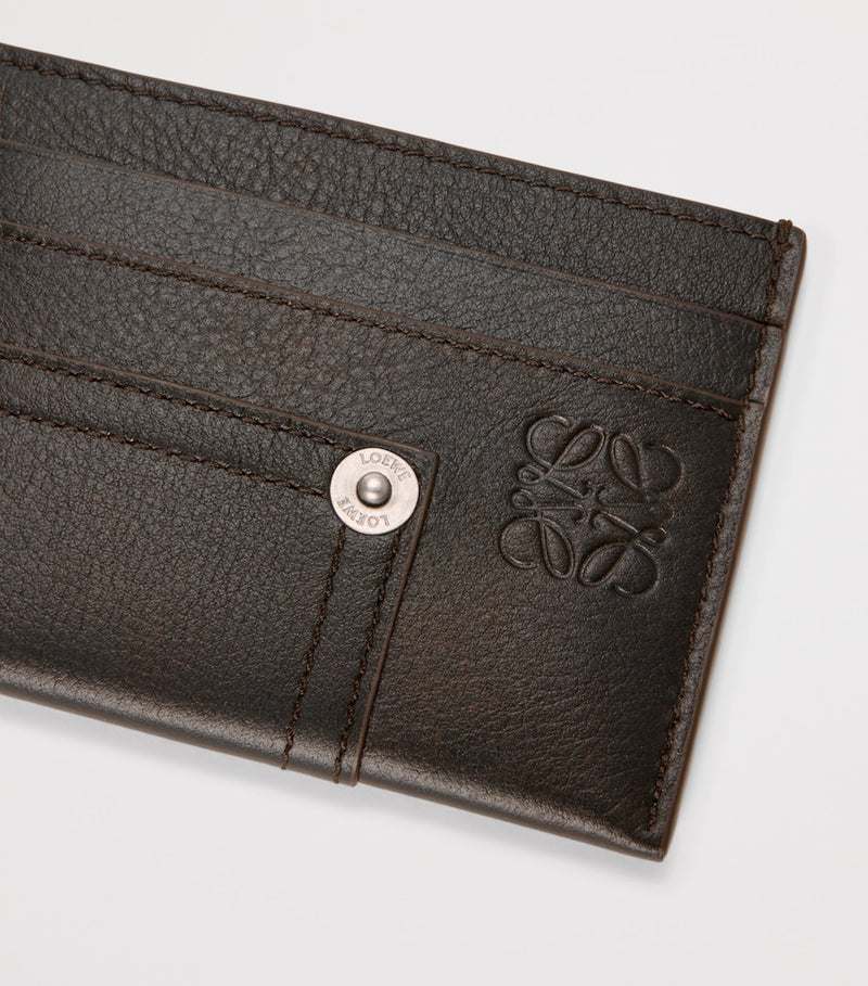 LOEWE calfskin card holder with denim-inspired details - British product