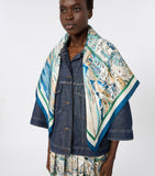 Weekend Max Mara silk scarf with lake print 90cm - British product